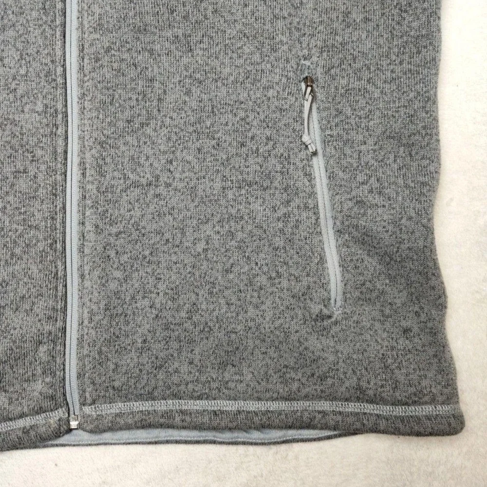 The North Face Vest Mens XL Gray Gordon Lyons Quilted Fleece Full Zip Pockets